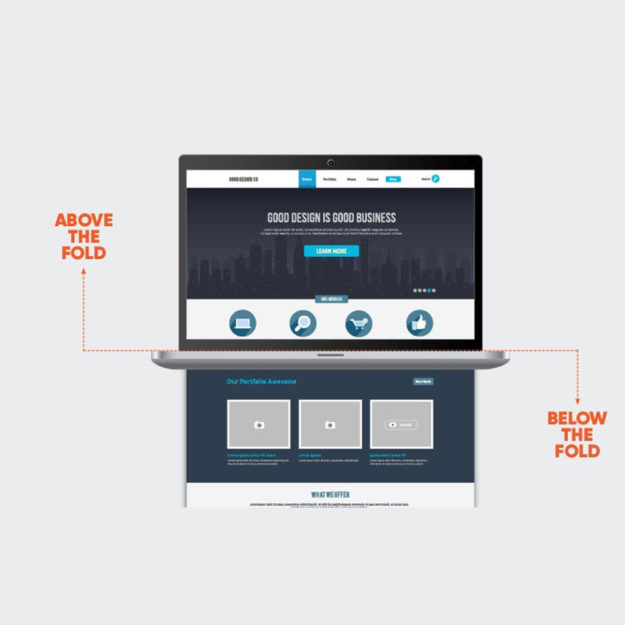above the fold site web above the fold site web